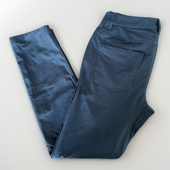 Lululemon ABC Pants Mens Sz 30 Slim Warpstreme Obsidian 5 Pocket Chinos LM5ALWS - Picture 1 of 13